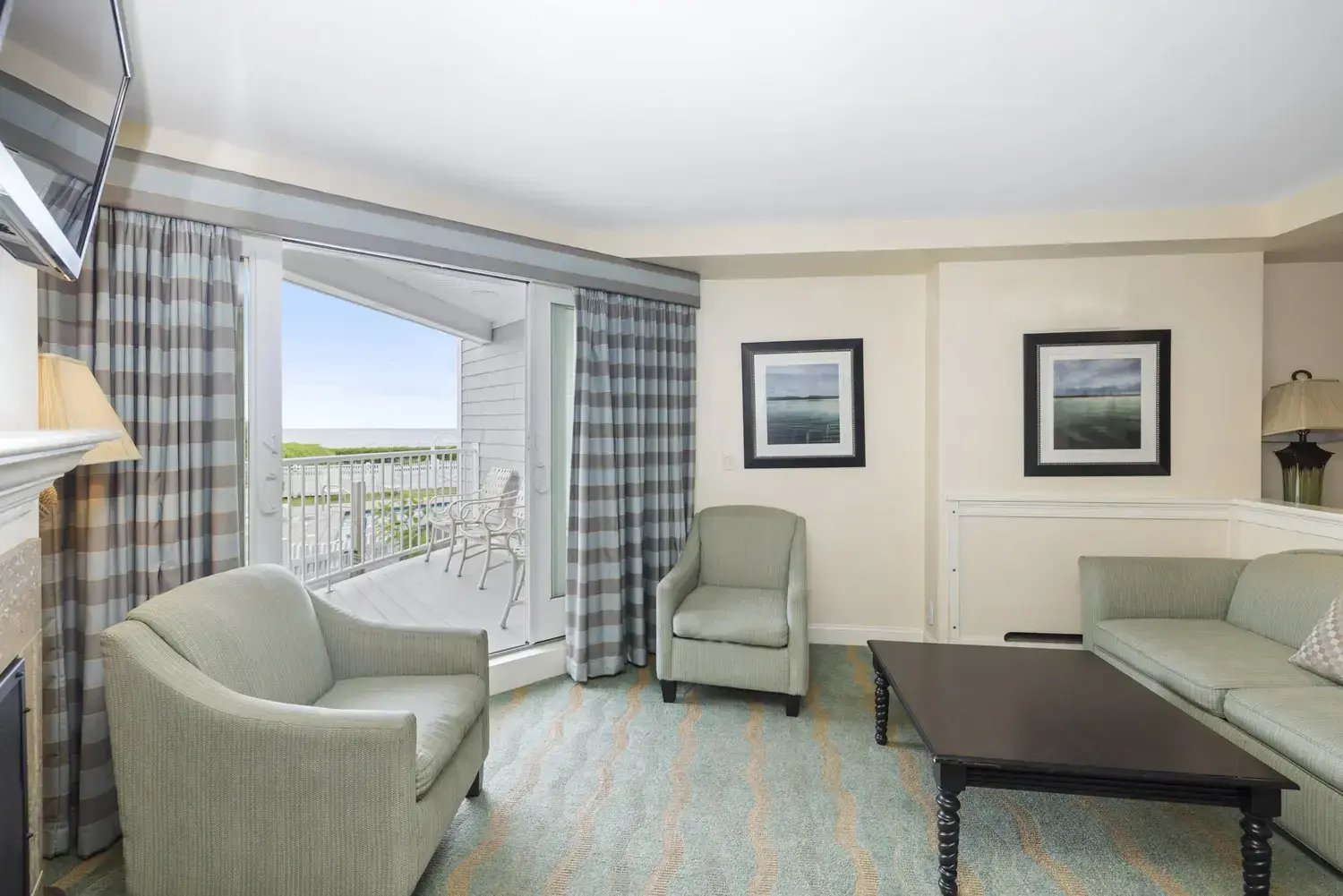 Ocean Suites Living Area King Separate Bedroom