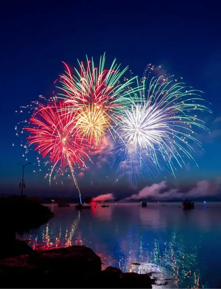 Photo by Ray Hennessy on Unsplash - A fireworks display in Maine